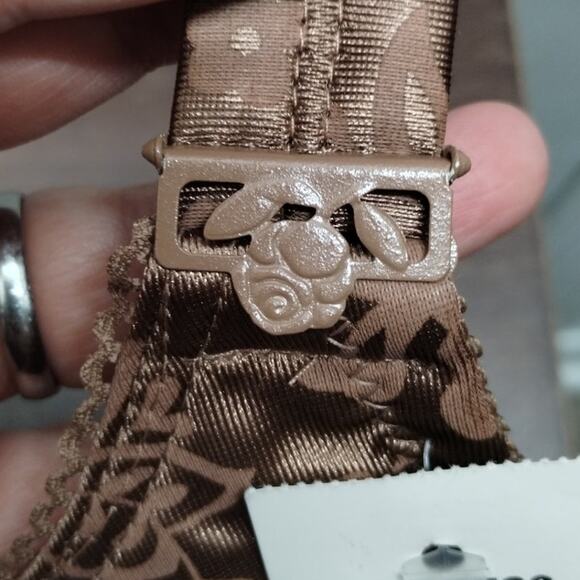 NWT Goddess Size 50F Hazel Brown Floral Satin Wireless Full Coverage Bra GD0110 - Picture 6 of 8